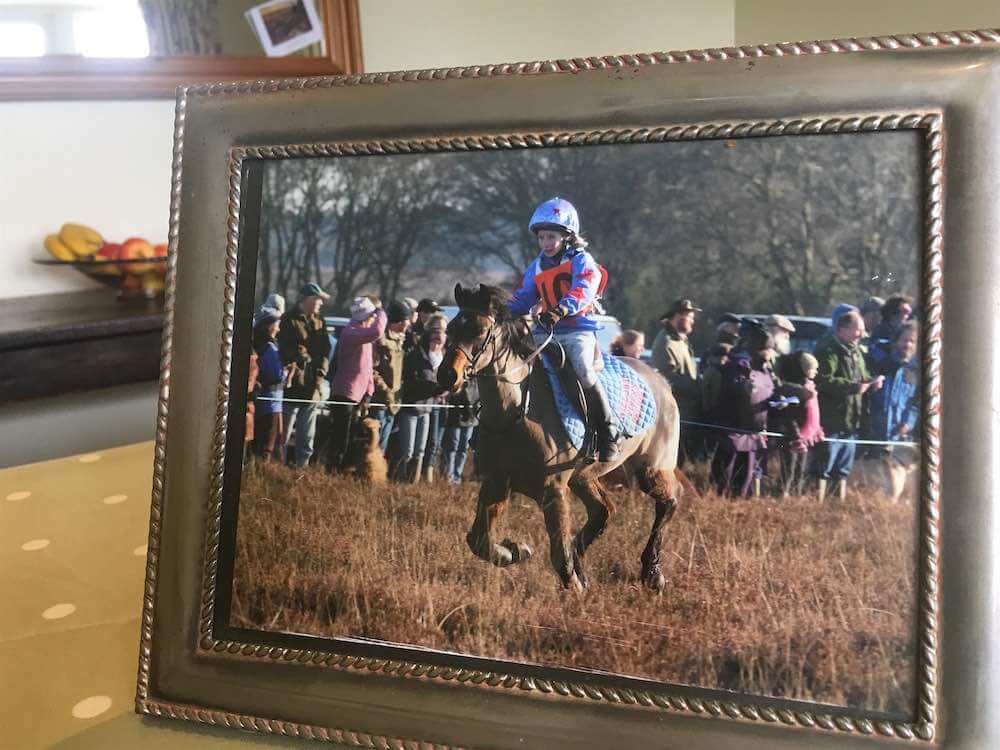 Flora Gibbs, winning the New Forest Point to Point on Posy.